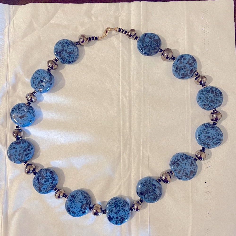 Beautiful blue necklace. Never worn.